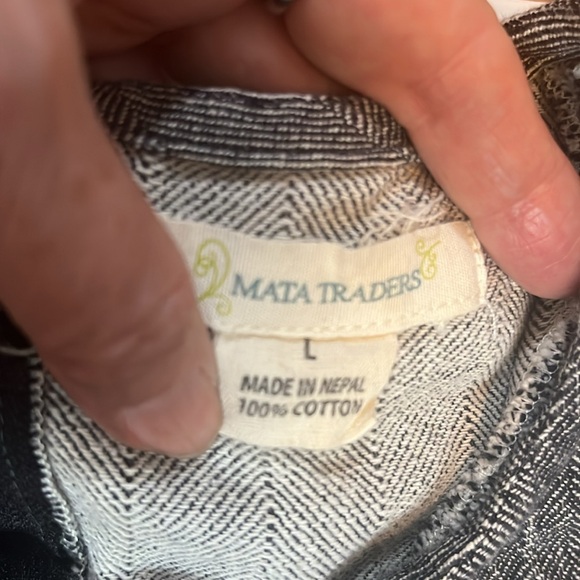 Mata traders. sleeveless Peter Pan collar knee length midi stretchy denim like - Picture 3 of 5